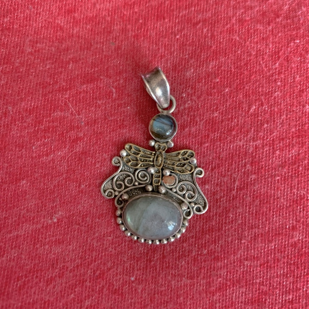 925 dragon fly pendant